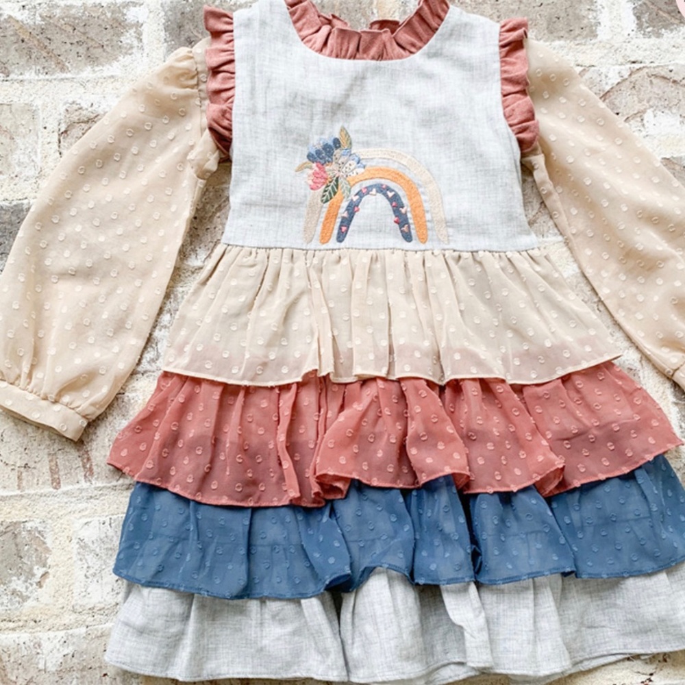 Evie’s closet rainbow floral dress